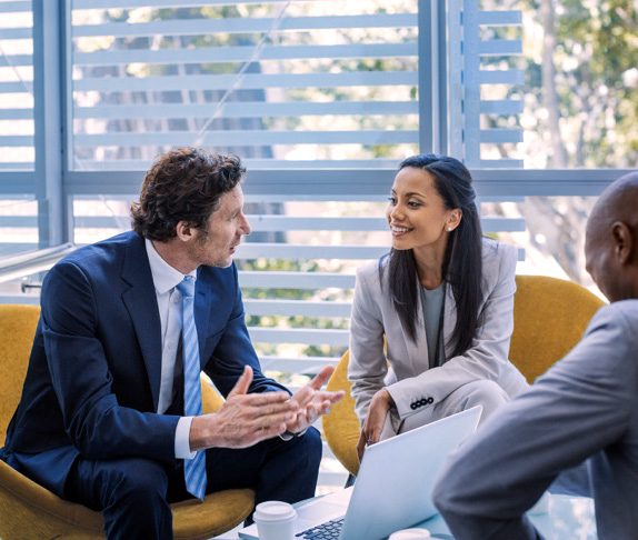 professionals talking in circle professionals talking in circle